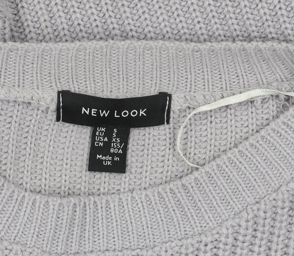 New Look Women’s Grey Knit XS Pullover Jumper