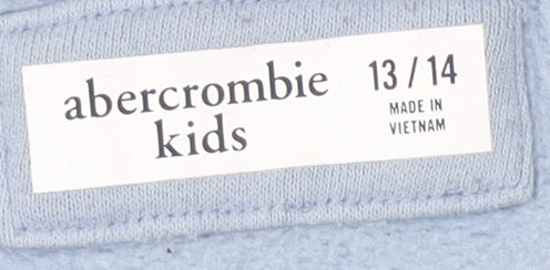 Abercrombie & Fitch Kids Boys Blue & White Sweatshirt, Size 13-14