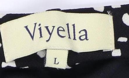 Viyella Women’s Black Polka Dot Skirt L