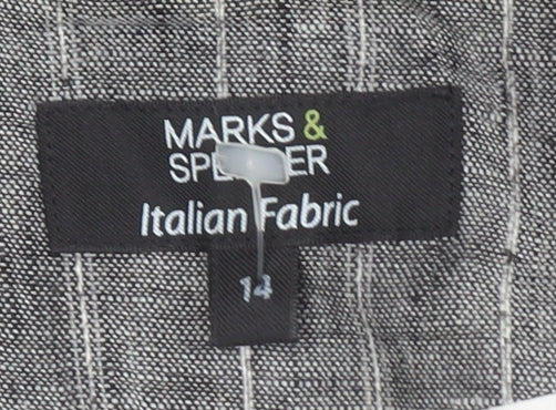 Marks & Spencer Grey Pinstripe Blazer Women’s Size 14