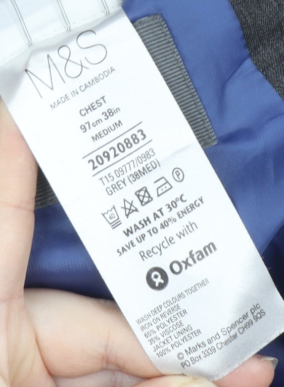 Marks & Spencer Men's Grey Jacket Blazer 38R