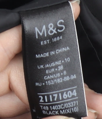 Marks & Spencer Women's Black & White Striped Jacket Size 10