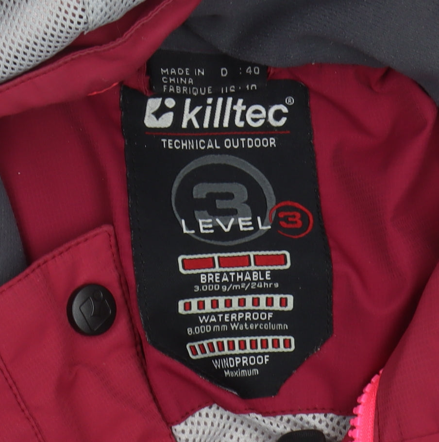 Killtec Women's Pink Mid-Length Puffer Jacket - Size 12