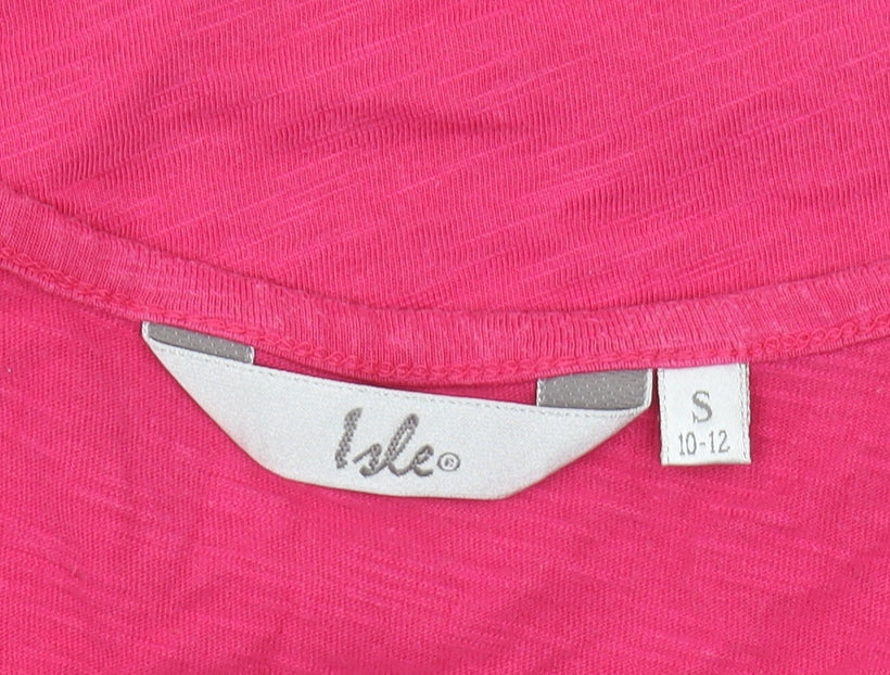 Isle Women's Pink Embroidered Sleeveless Tank Top S