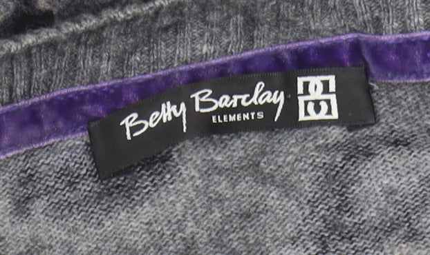 Betty Barclay Women's Grey Animal Jumper Size 10