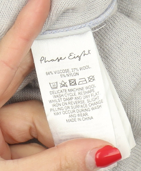 Phase Eight Women's Blue Star Print Pullover Jumper L