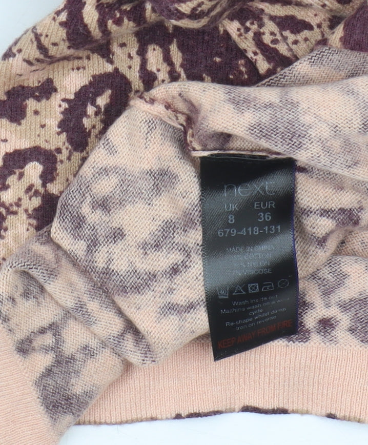 Next Women's Multicoloured Animal Print Cardigan Size 8
