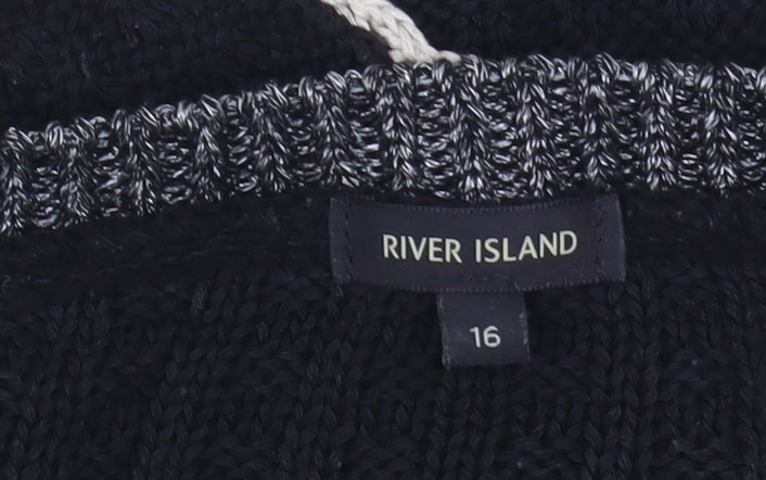 River Island Women's Multicoloured Geometric Jumper