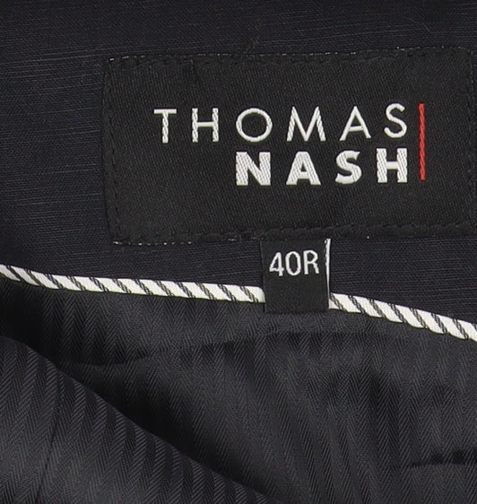 Thomas Nash Men's Blue Blazer, Regular Fit, 40R, Formal