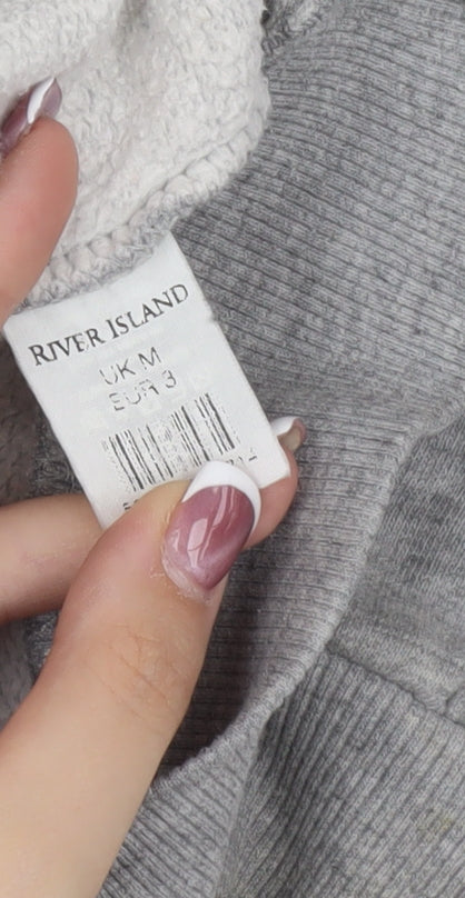 River Island Men's Grey M Basic Hooded Jacket
