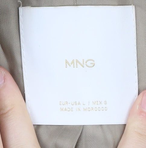 MNG Beige Suit Jacket Women's Size L, Two-Button