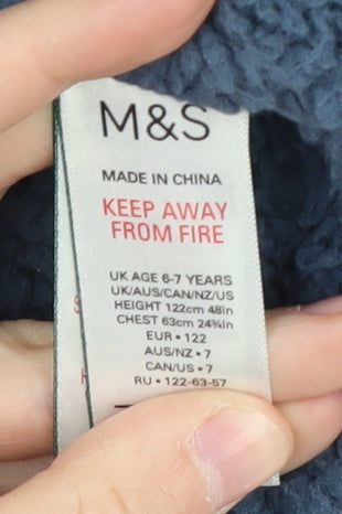 Marks & Spencer Girls Red Puffer Jacket 6-7 Years