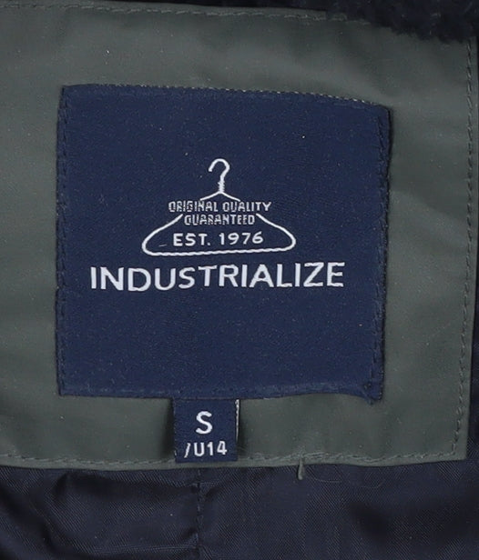 Industrialize Men's Green Hooded Parka Jacket S