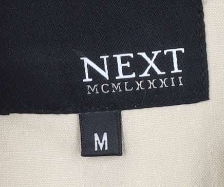 Next Men's Beige Basic Jacket M Full Zip Casual