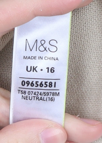 Marks & Spencer Women's Beige Cardigan Size 16