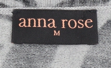 Anna Rose Women's Black Grey Zebra Print Pullover Jumper M