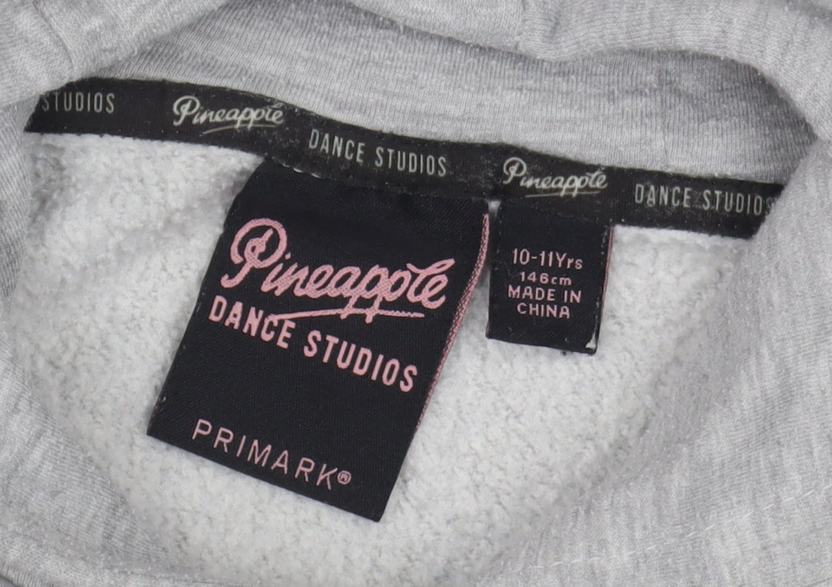 Pineapple Teens Grey Hoodie, Logo, Size 146
