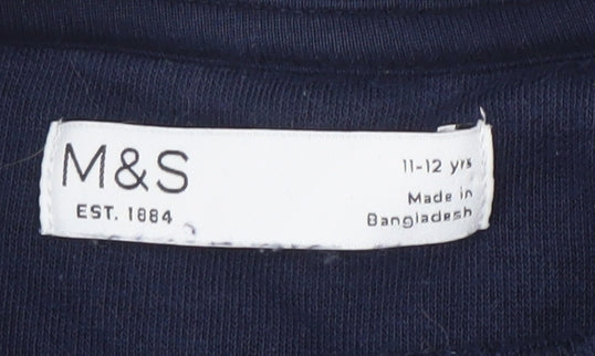 Marks & Spencer Boys Blue Pullover Sweatshirt 11-12 Years