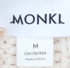 Monki Women's Beige High Neck Pullover Jumper Size 12