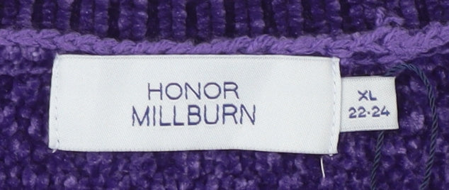 Honor Millburn Women's Purple XL Vest with Buttons