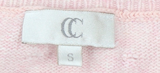 Country Casuals Women's Pink V-Neck Pullover Jumper, Size S