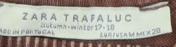 ZARA TRAFALUC Women's Brown T-Shirt Size 12