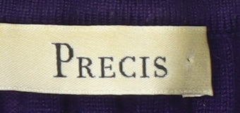 Precis Women's Purple Cardigan - M, Scoop Neck Long Sleeve