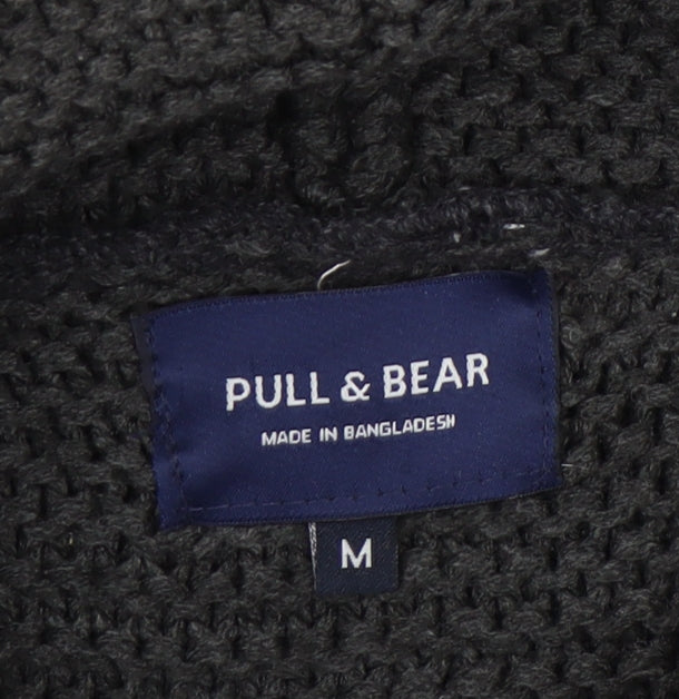Pull & Bear Black Cowl Neck Jumper M Unisex