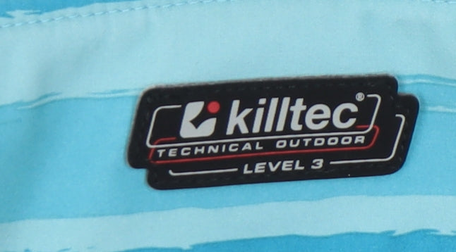 Killtec Women's Blue Striped Jacket Size 18 Windbreaker