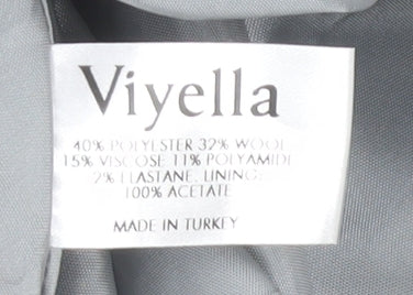 Viyella Women's Grey A-Line Check Skirt Size 12