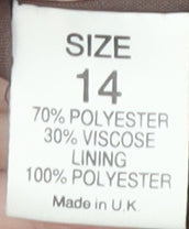 Features Women’s Brown Blazer, Size 14, Mid-Length