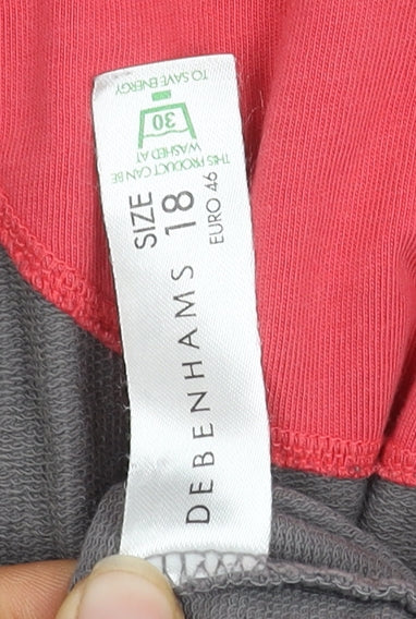 Debenhams Women's Grey Hooded Jacket Size 18