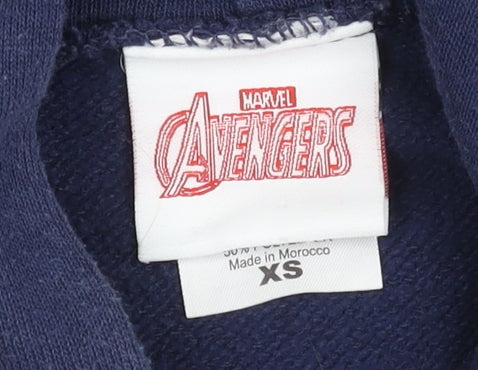 Marvel Men's XS Blue Pullover Hoodie