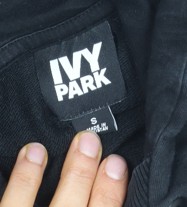 Ivy Park Black Hoodie S Unisex Logo Graphic Print