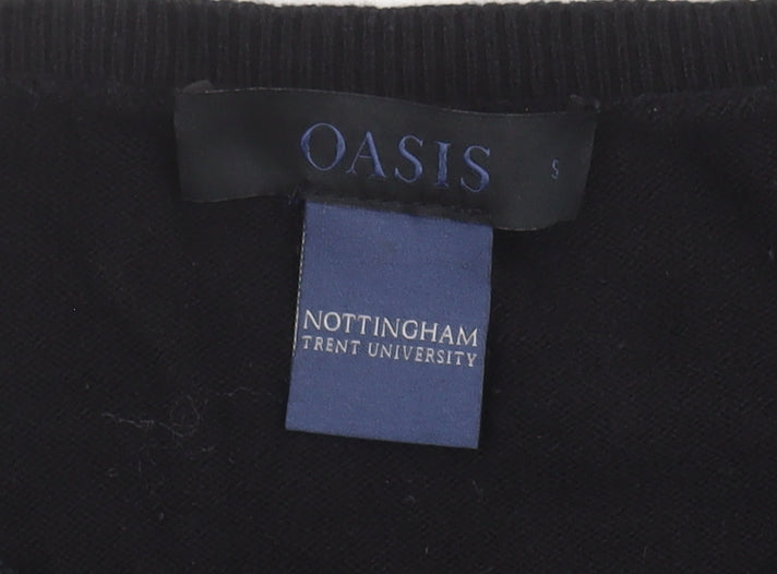 Oasis Women’s Black Pullover Jumper, Crew Neck, Size S