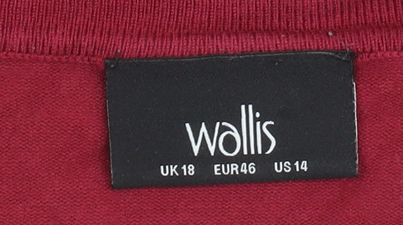 Wallis Women's Red Pullover Jumper Size 18