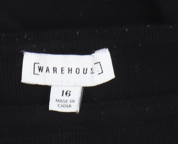 Warehouse Women's Black Pullover Jumper, Size 16