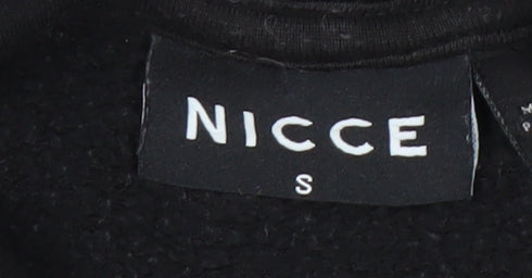 NICCE Men's Black S Pullover Hoodie, Graphic Print