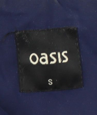 Oasis Women's Blue Anorak Jacket, Size S, Hooded Casual