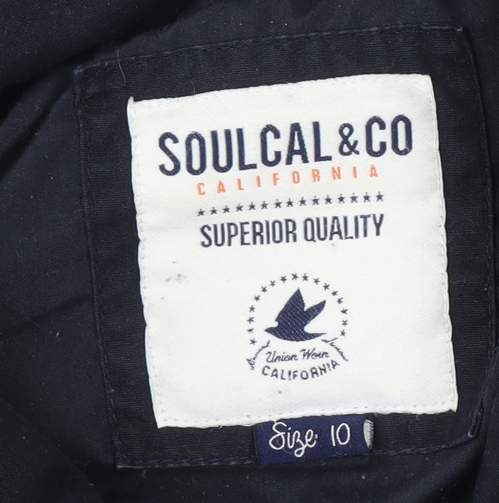 SoulCal Women's Black Parka Jacket Size 10