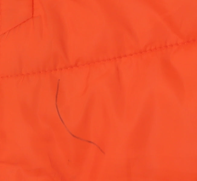 H&M Men's Orange Quilted Waistcoat Vest - Size S