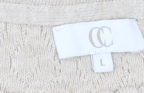 Country Casuals Women's Beige Cable-Knit Pullover Jumper - L