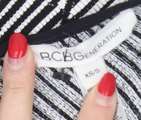 BCBGeneration Women’s Black White Striped Tank Dress XS