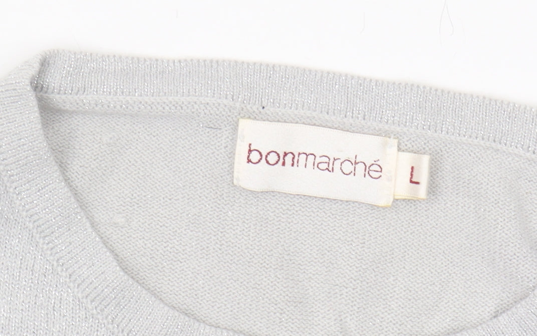 Bonmarché Women’s Grey Pullover Jumper - L