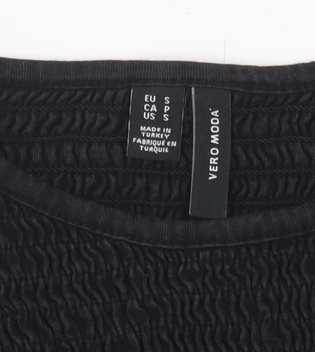 Vero Moda Black Jersey Blouse Women S Crew Neck