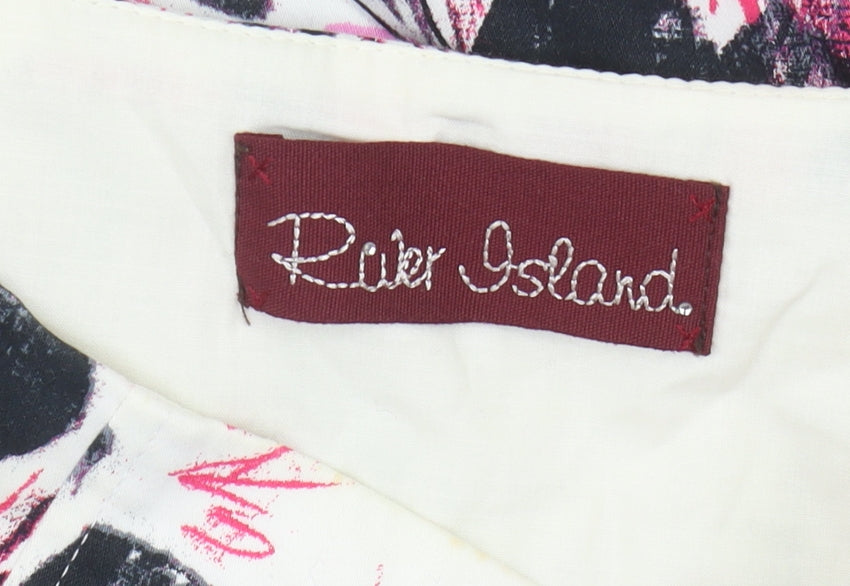 River Island Women's Floral Flare Skirt, Size S