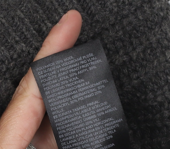 H&M Women's Grey V-Neck Knit Pullover Jumper