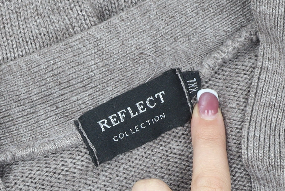 Reflect Women's Grey Geometric Cardigan 7XL