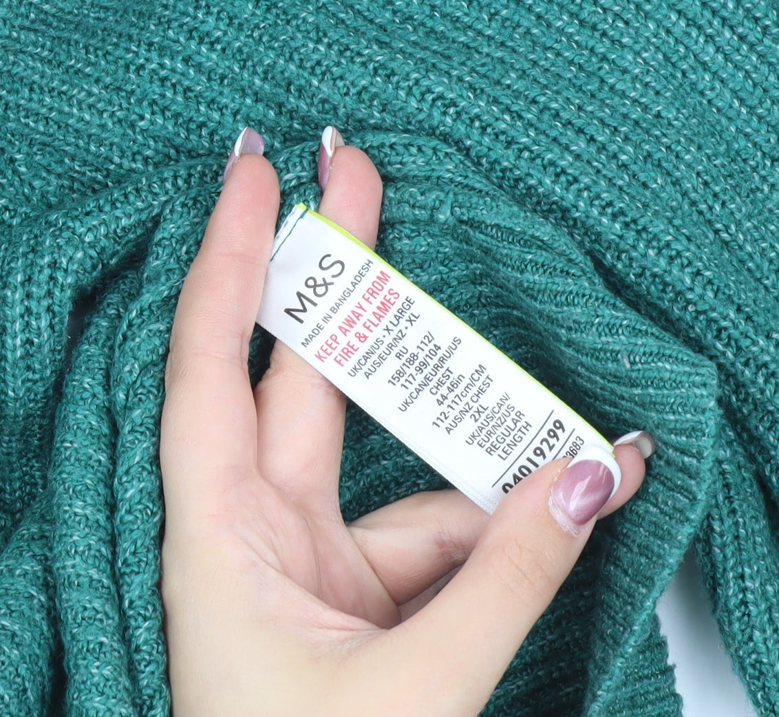 Marks & Spencer Men's Green XL Pullover Jumper