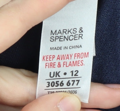 Marks & Spencer Women's Blue Open Front Vest Size 12